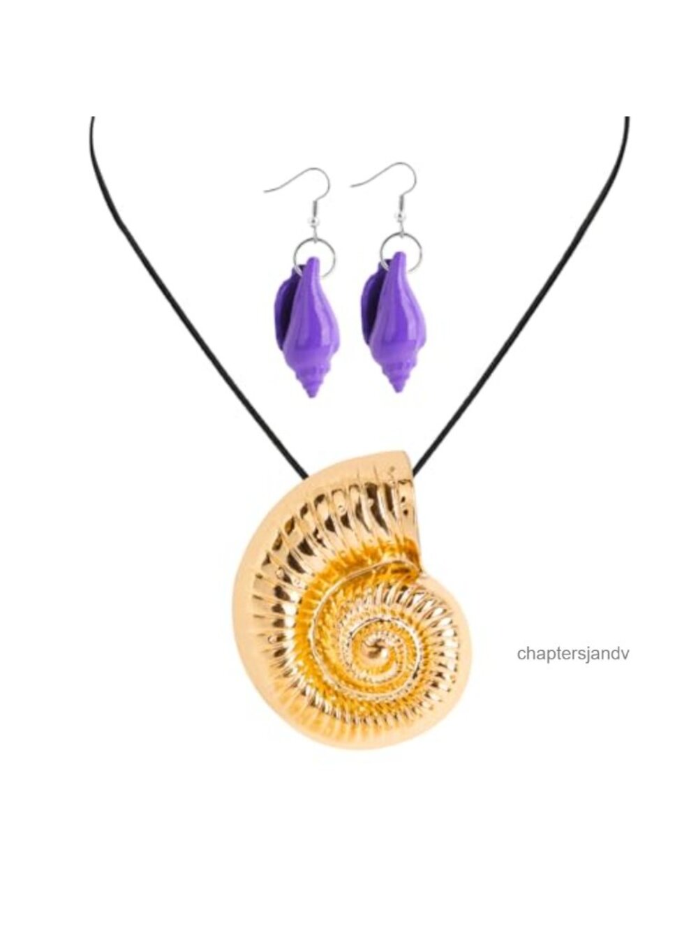 Conch Shell Necklace Earrings Set Costume Party Accessories